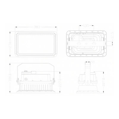 FLOODLIGHT HAZARDOUS 200W 120° 30mil lm, 5000K 100-277V / 277-480V IP66 IK08 de Ledvance