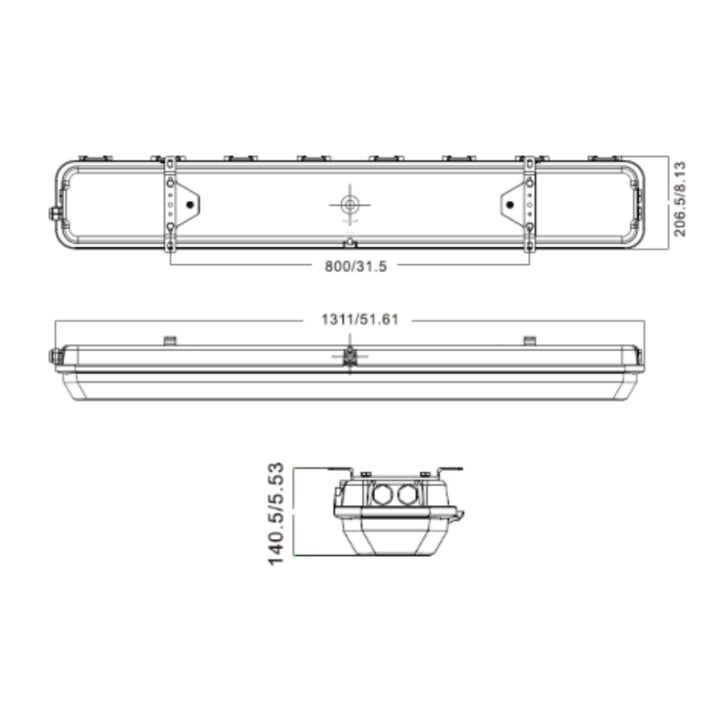 LINEAR HAZARDOUS 40W 120° 6mil lm, 5000K 100-277V / 277-480V de Ledvance