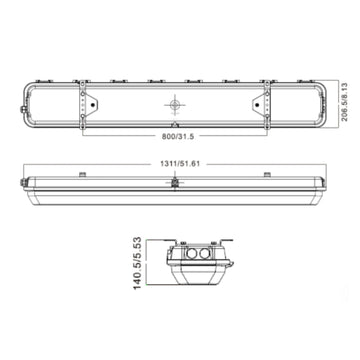 LINEAR HAZARDOUS 60W 120° 9mil lm, 5000K 100-277V / 277-480V de Ledvance