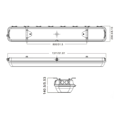 LINEAR HAZARDOUS 60W 120° 9mil lm, 5000K 100-277V / 277-480V de Ledvance