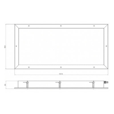 PANEL CLEAN ROOM 60W luz neutra fría - 5000K 603x1213mm ISO 1 Antibacterial IP65 de Ledvance