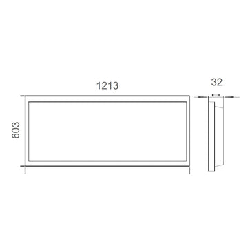 Panel LED Value 54W 60.3x121.3cm opciones color de luz (4000K, 6500K) 100-277V de Ledvance