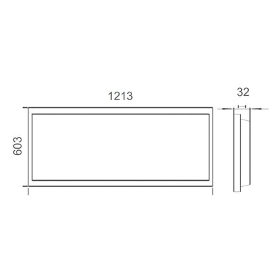 Panel LED Value 54W 60.3x121.3cm opciones color de luz (4000K, 6500K) 100-277V de Ledvance