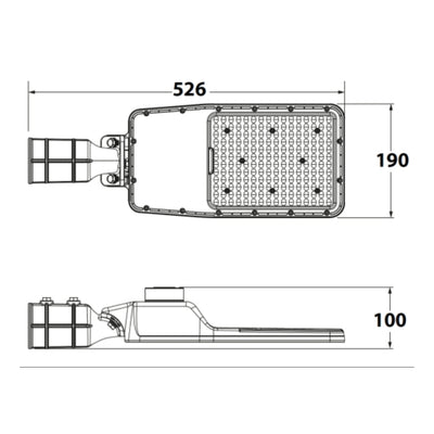 AREALIGHT PRO 100W Curva II media, NEMA3, 13500lm IP66 IK08 IRC>70 100-277V de Ledvance