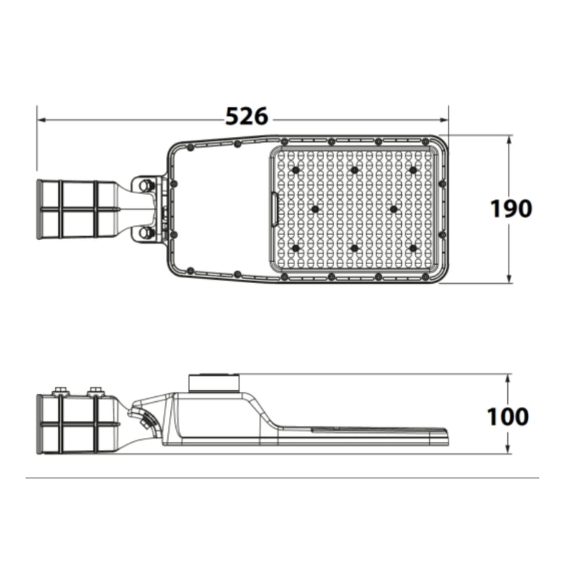 AREALIGHT PRO 100W Curva II media, NEMA3, 13500lm IP66 IK08 IRC>70 100-277V de Ledvance