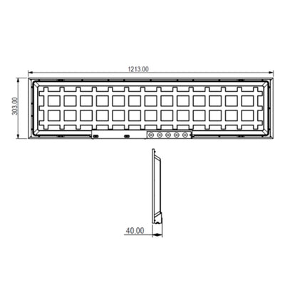 Panel LED PFM 30.3x121.3cm color de luz y potencia selectable (3000K - 4000K - 5000K) (26W - 3380lm / 36W - 4680lm / 46W - 5980lm) 0-10V 100-277V de Ledvance
