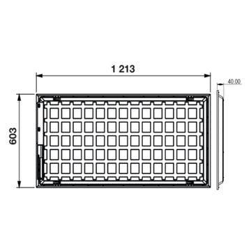 Panel LED PFM 60.3x121.3cm color de luz y potencia selectable (3000K - 4000K - 5000K) (45W - 5850lm / 55W - 7150lm / 65W - 8450lm) 0-10V 100-277V de Ledvance