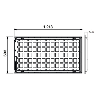 Panel LED PFM 60.3x121.3cm color de luz y potencia selectable (3000K - 4000K - 5000K) (45W - 5850lm / 55W - 7150lm / 65W - 8450lm) 0-10V 100-277V de Ledvance