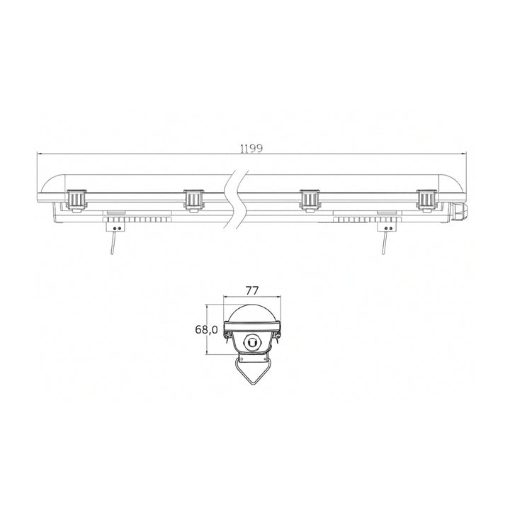 DAMP PROOF LED PFM IA SENSOR 30W IP66 opciones color de luz neutra 4000K y fría 6500K 100-277V