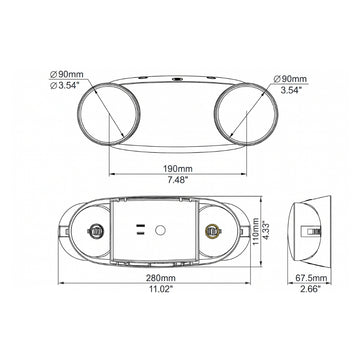 Luminario Emergency Light 1.5W 150lm 36° 100-277V, respaldo batería 90min de Ledvance