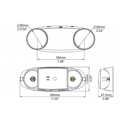 Luminario Emergency Light 1.5W 150lm 36° 100-277V, respaldo batería 90min de Ledvance