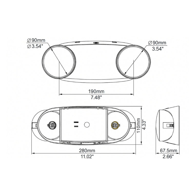 Luminario Emergency Light 1.5W 150lm 36° 100-277V, respaldo batería 90min de Ledvance