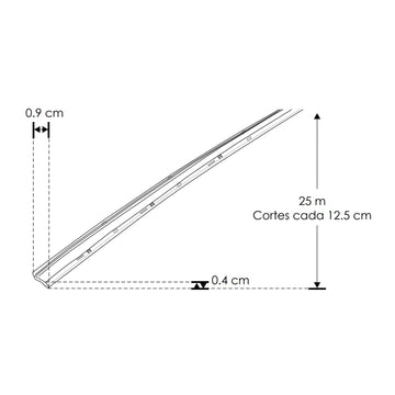 Tira LED NONWIRE COB 10W/m, 296 chips/m, rollo de 25 m con adhesivo 3M, opciones color de luz, cortes cada 12.5cm, 127V atenuable para exteriores de iLumileds