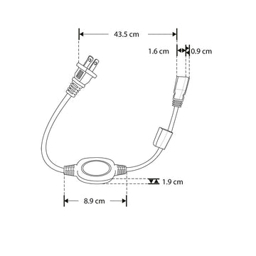 Adaptador de plástico 127V ca para tira LED exterior 2835 ó 5050 de iLumileds máx 50m de tira, para exteriore (IP65) de iLumileds