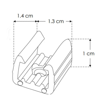Grapa de PVC para tira, de LED AC de 9mm de iLumileds