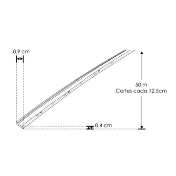 Tira LED NONWIRE COB 10W/m, 296 chips/m, rollo de 50 m con adhesivo 3M, opciones color de luz, cortes cada 12.5cm, 127V atenuable para exteriores de iLumileds