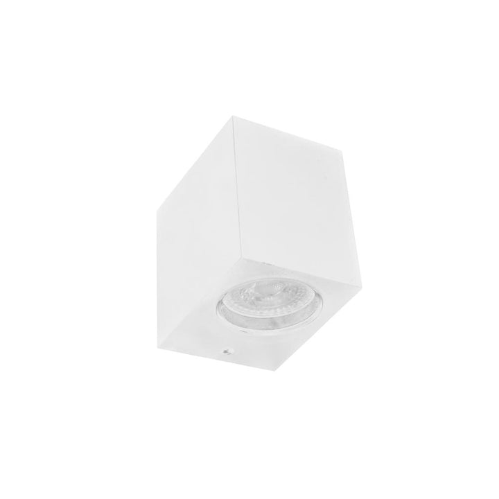 Luminario rectangular GLAD para un foco MR16 GU10 acabado gris urbano o blanco de Auro
