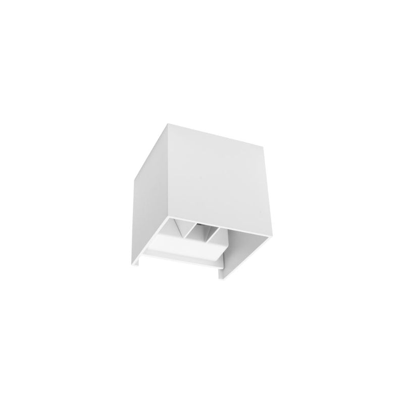 Luminario cúbico para sobreponer en pared DOROTEA 12W 0-45° luz cálida (3000K), 100-240 Vca, acabado blanco y negro de AURO Lighting