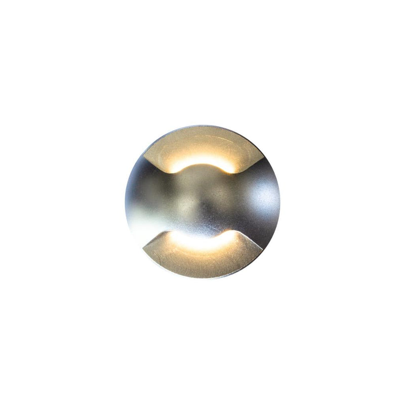 Luminario empotrar en piso TERRA 3W doble salida de luz 30°,  luz cálida (3000K), 100-240 V I 67, acabado aluminio de AURO Lighting