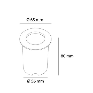 Luminario MALY 5W 30° para empotrar en piso bajo deslumbramiento (con louver honeycomb) luz cálida (3000K), 100-240V, acabado negro de AURO Lighting