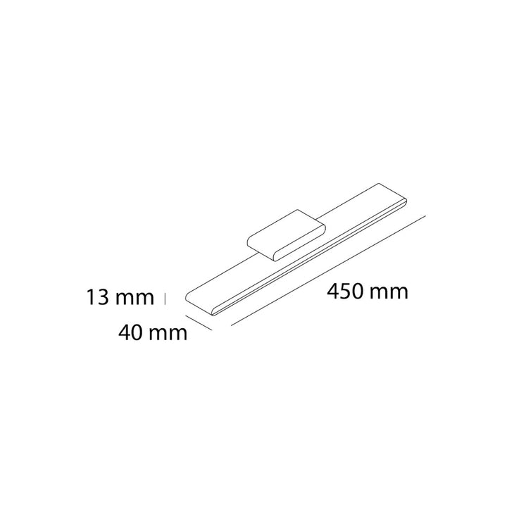 Luminario sobreponer pared ESPELLO 12W luz cálida (3000K), ideal para baños acabado blanco de AURO Lighting