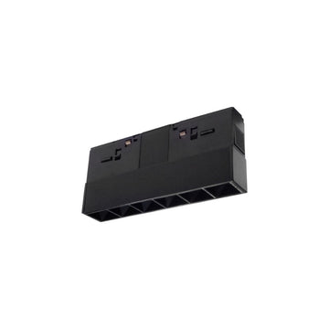 Luminario de 6 difusores de riel MAGNETO ATENUABLE 9W, 11.2cm, 48Vcd, 3000K, ángulo 24°, 0-10V, acabado negro de AURO Lighting