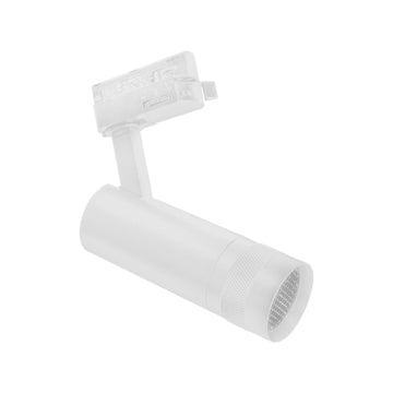 Luminario FOCUS 8W 20°-60° IRC>90 opción luz neutra cálida (3000K) y neutra (4000K), para riel trifásico, acabado blanco o negro de AURO Lighting.