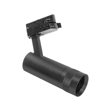 Luminario FOCUS 8W 20°-60° IRC>90 opción luz neutra cálida (3000K) y neutra (4000K), para riel trifásico, acabado blanco o negro de AURO Lighting.