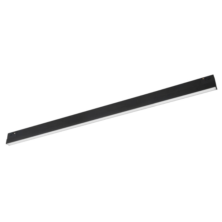 Luminario lineal de riel MAGNETO ATENUABLE 25W, 90cm, 48Vcd, 3000K, ángulo 110°, 0-10V, acabado negro de AURO Lighting