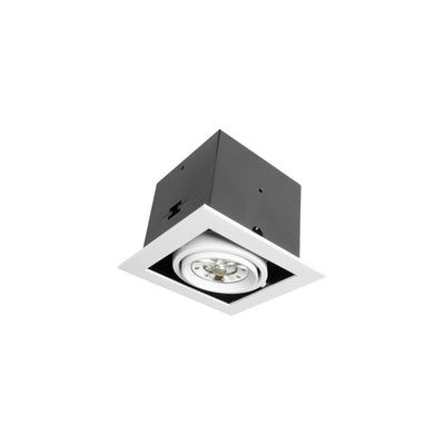 Luminario retrofit cuadrado -11x11cm-  EYRA orientable, para una lámpara GU10, acabado blanco de AURO Lighting