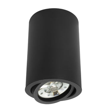Luminario cilíndrico de sobreponer dirigible PRACTIC Ø7cm para MR16 GU10 opción de acabado blanco o negro de AURO Lighting