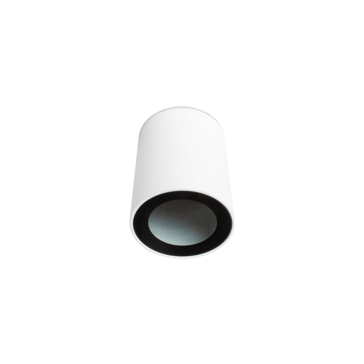Luminario exterior cilíndrico de sobreponer CILINDAR IP Ø6.9cm para MR16 GU10 opción de acabado blanco o negro de AURO Lighting
