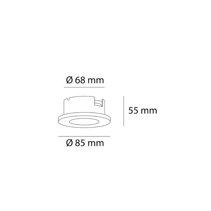 Downlight para zonas húmedas DOCCIA para GU10, IP 55, acabado blanco o negro de AURO Lighting