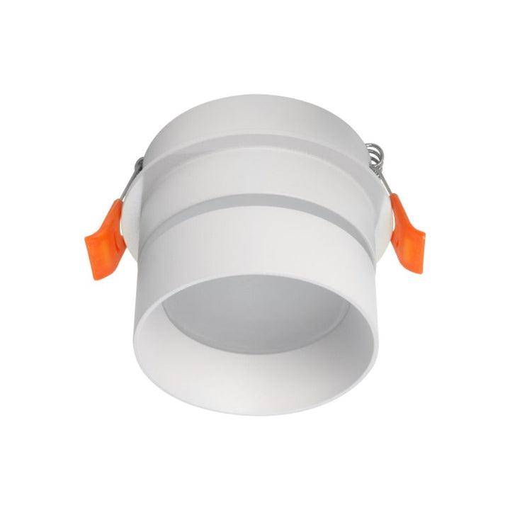 Marco para emporar CORA Ø6cm con difusor de cristal y aro de luz para lámpara MR16 opción acabado blanco o negro de AURO Lighting