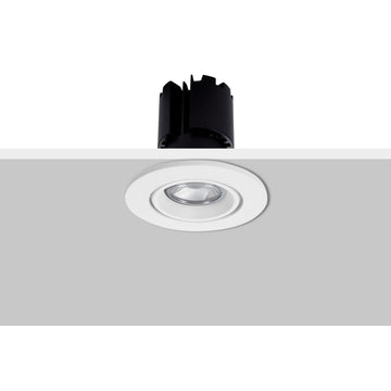 Marco redondo orientable de empotrar MASS AMLA608RB / AMLA608RN para MR16, fabricado en aluminio, acabado blanco o negro de AURO Lighting