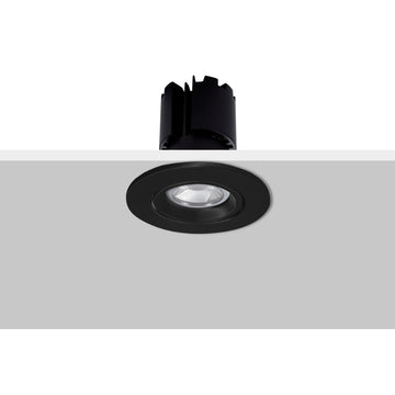 Marco redondo orientable de empotrar MASS AMLA608RB / AMLA608RN para MR16, fabricado en aluminio, acabado blanco o negro de AURO Lighting
