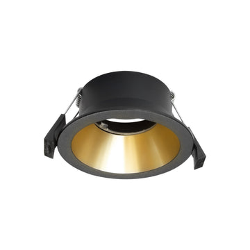 Marco redondo orientable de empotrar AMLA819N / AMLA819B para MR16, fabricado en aluminio, acabado negro con interior cobre de AURO Lighting