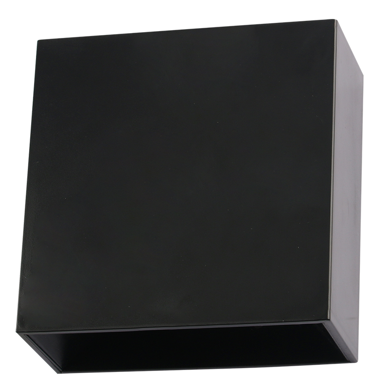Luminario cuadrado arbotante 4W con doble ángulo de salida de luz ajustable (0°-100°), luz cálida (3000K) acabado negro o blanco 90-240V de Megamex