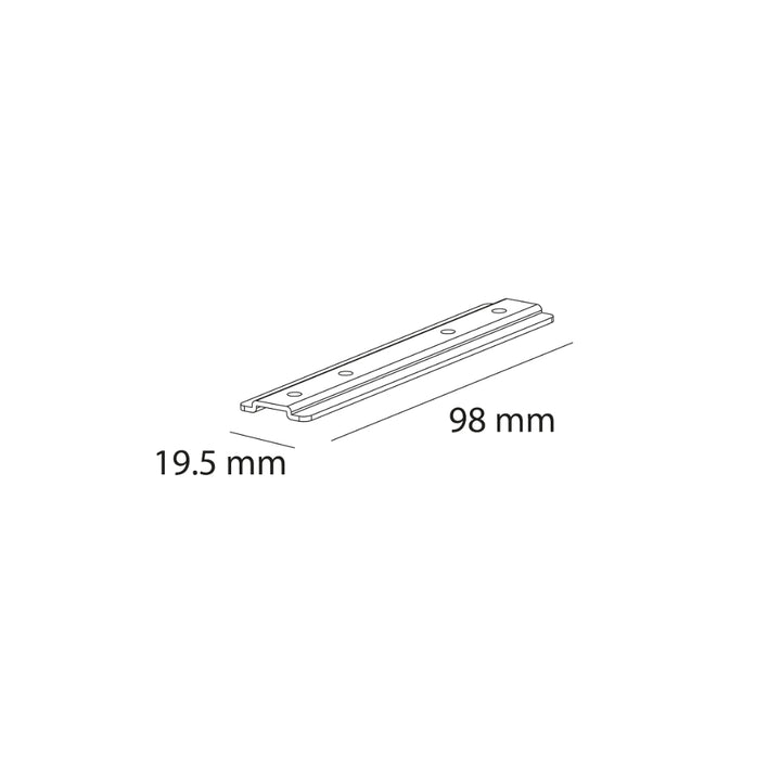Conector superior de riel MAGNETO ATENUABLE, acabado negro.
