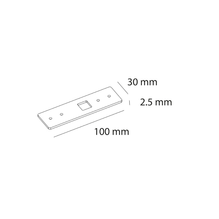 Conector superior de riel MAGNETO, acabado negro.