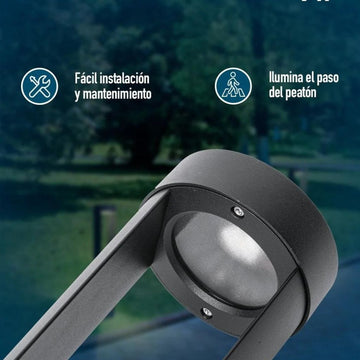 Bolardo LED Cillíndro 9W 55cm luz neutra cálida (3000K) 100-240V de ICON