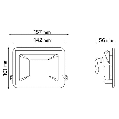 Reflector RGBW Chroma smart 20W 100-240V, control con app y voz línea Play de Megamex