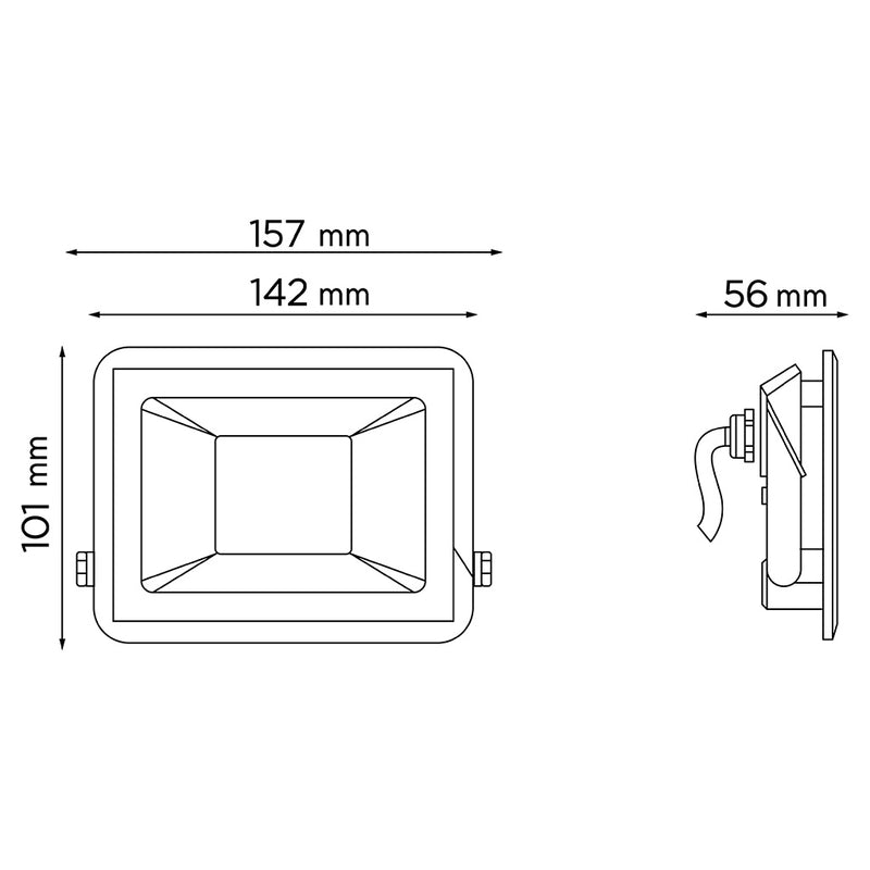 Reflector RGBW Chroma smart 20W 100-240V, control con app y voz línea Play de Megamex