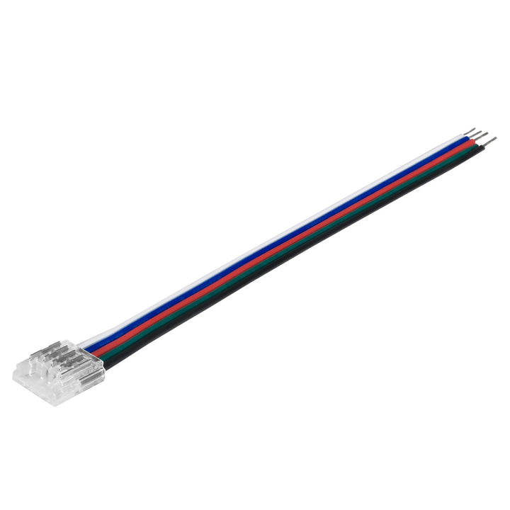 Conector rápido de plástico con 10 cm de cable, para tiras de LED RGBW extraplanas de 10mm de ancho, IP20 de iLumileds