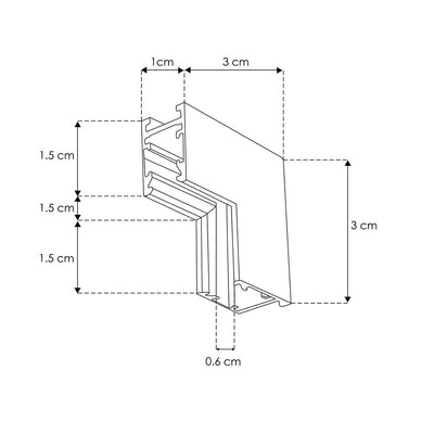 Cople de 90°, interno para Nano Track magnético NANOTRK10151MB