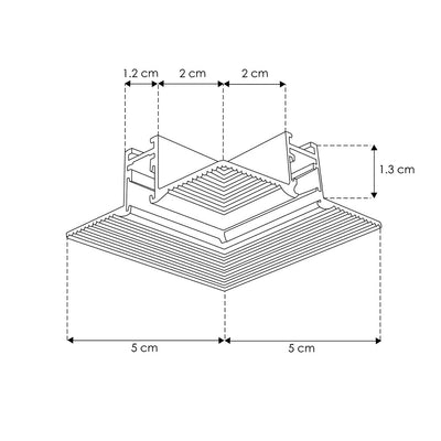 Cople de 90°, frontal para Nano Track magnético NANOTRK50151MB