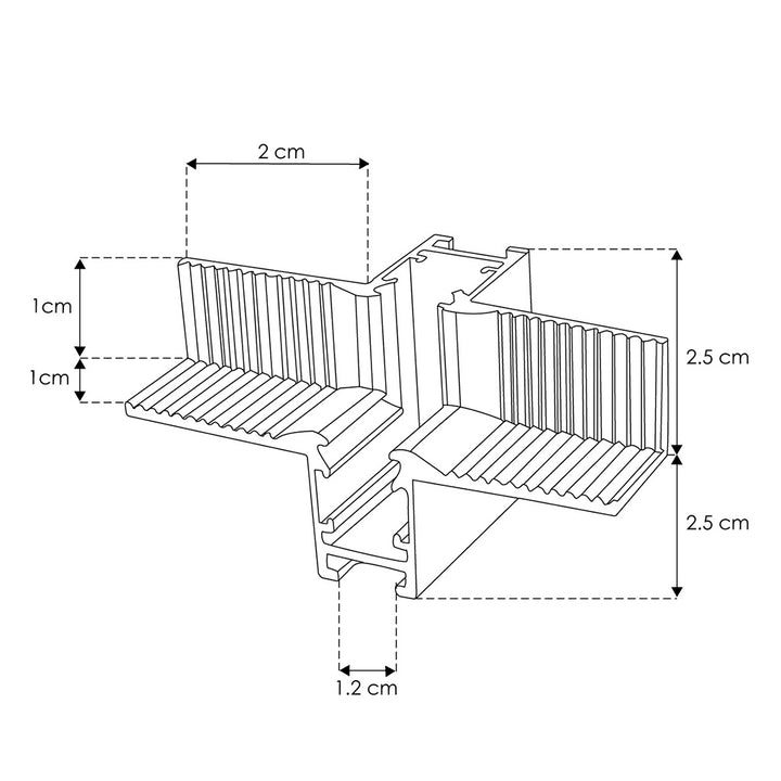 Cople de 90°, interno para Nano Track magnético NANOTRK50151MB