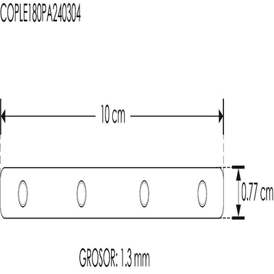 Conector 180° para perfiles de aluminio ILUPA2404CO y ILUPA2403CO incluye 4 tornillos de iLumileds (No se vende individual)