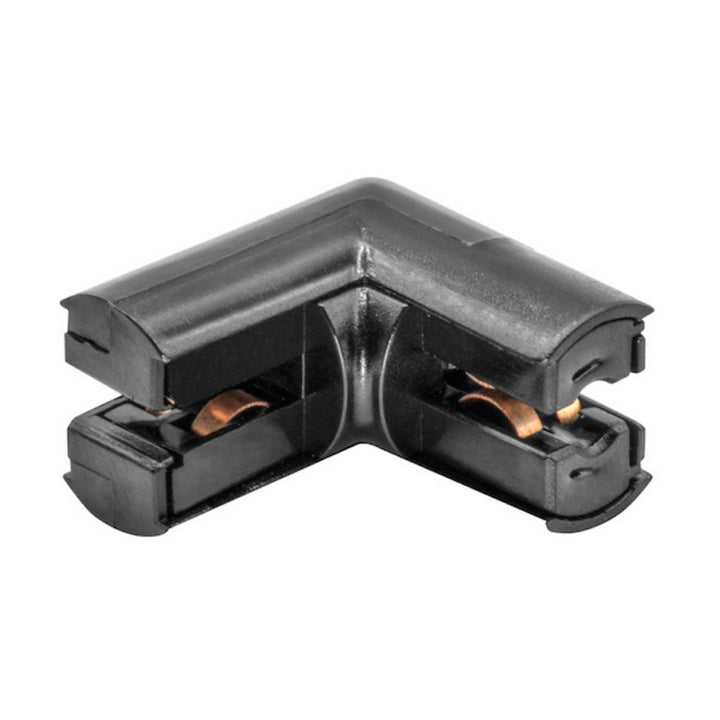 Cople 90° mecánico y electrificado acabado negro, para micro track magnético de iLumileds