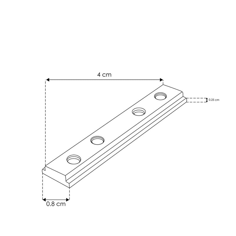 Cople mecánico 180°, acabado negro, para Nano Track magnético de iLumileds